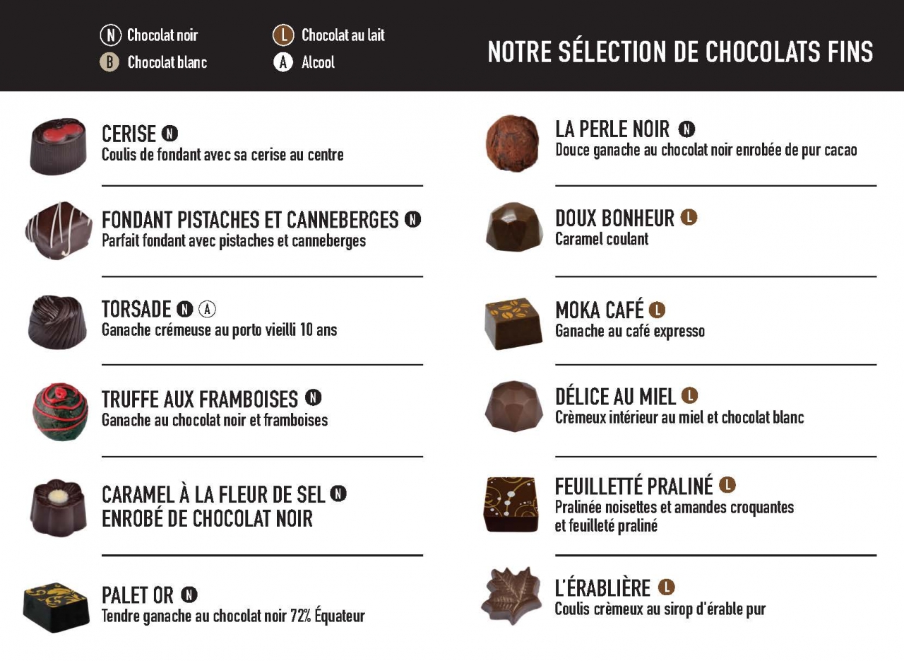Boîte de 24 chocolats fins MIXTES