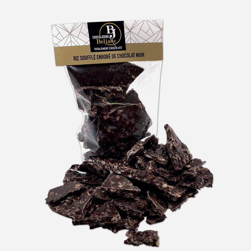 Écorces de chocolat au riz soufflé