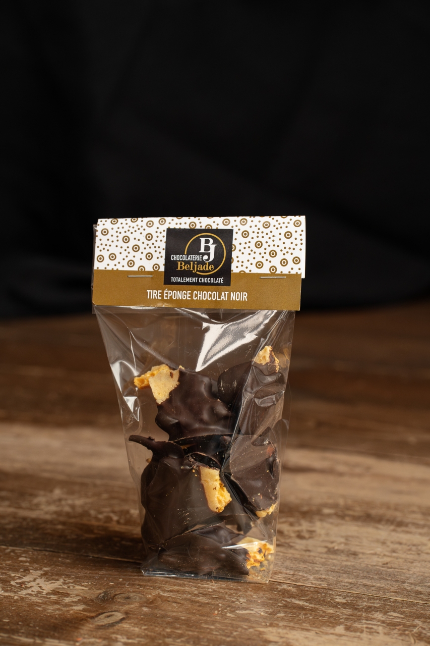 Tire éponge enrobée de chocolat