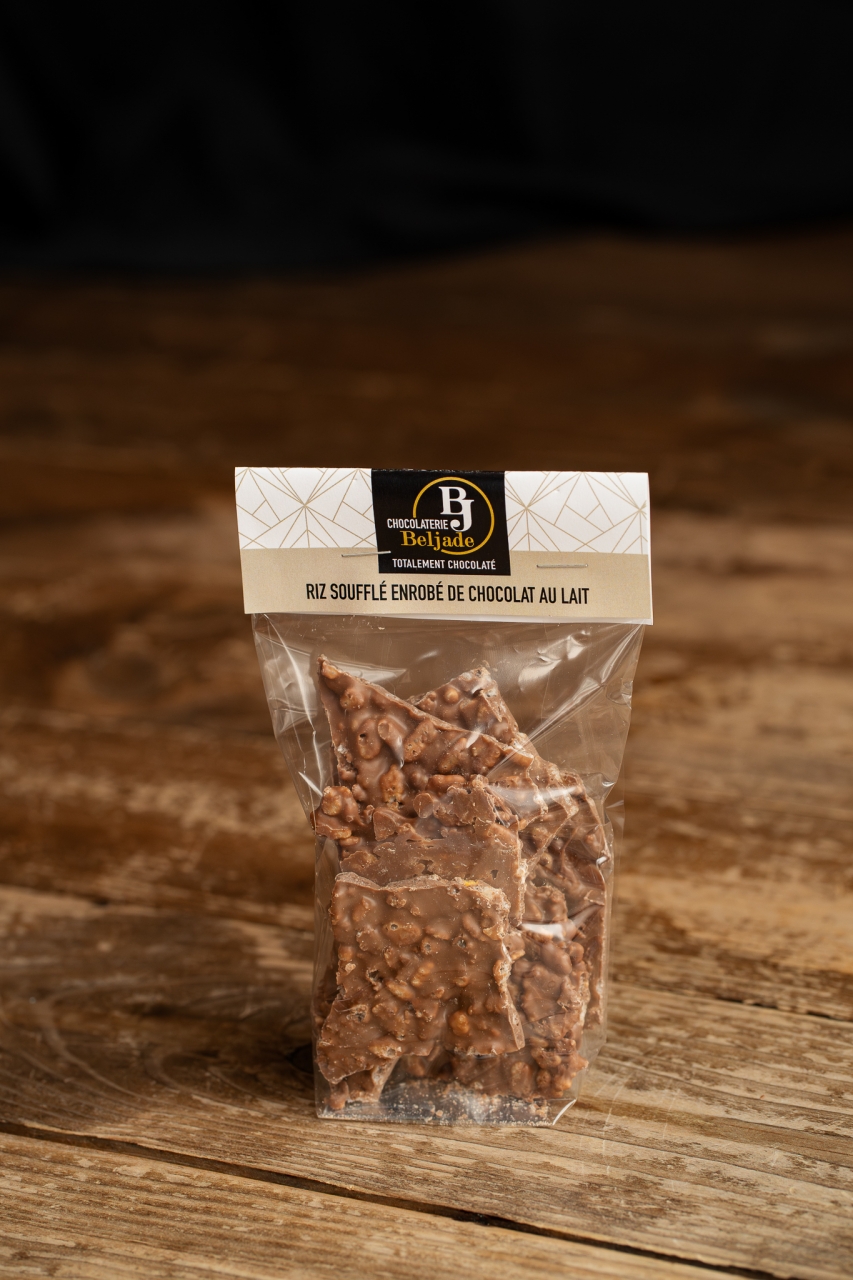 Écorces de chocolat au riz soufflé